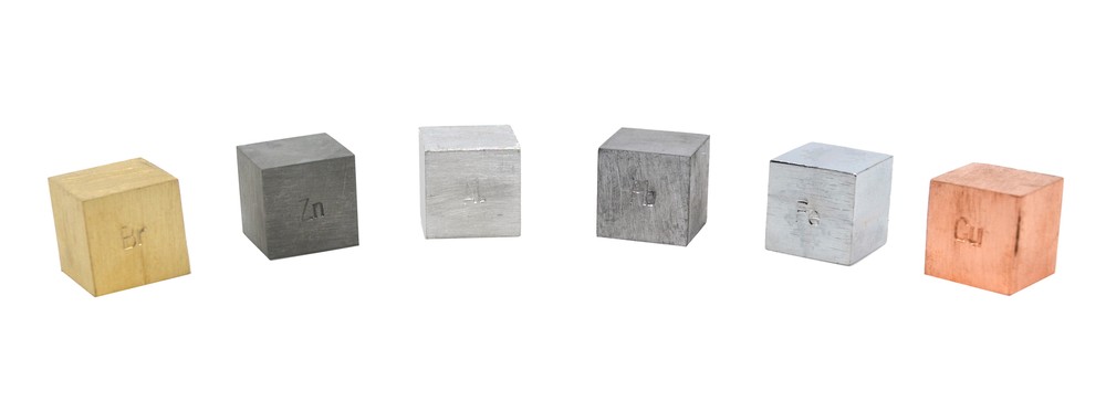 Density Cubes Set - 6 Metals - For Density Investigation - Eisco Labs