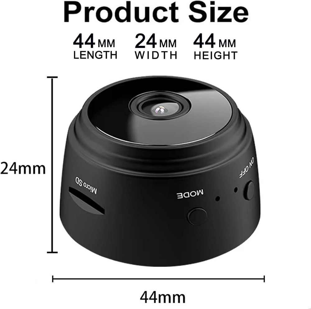 Compact 1080P Security Camera - Ultra-Wide Lens with Multi-User Access & Storage