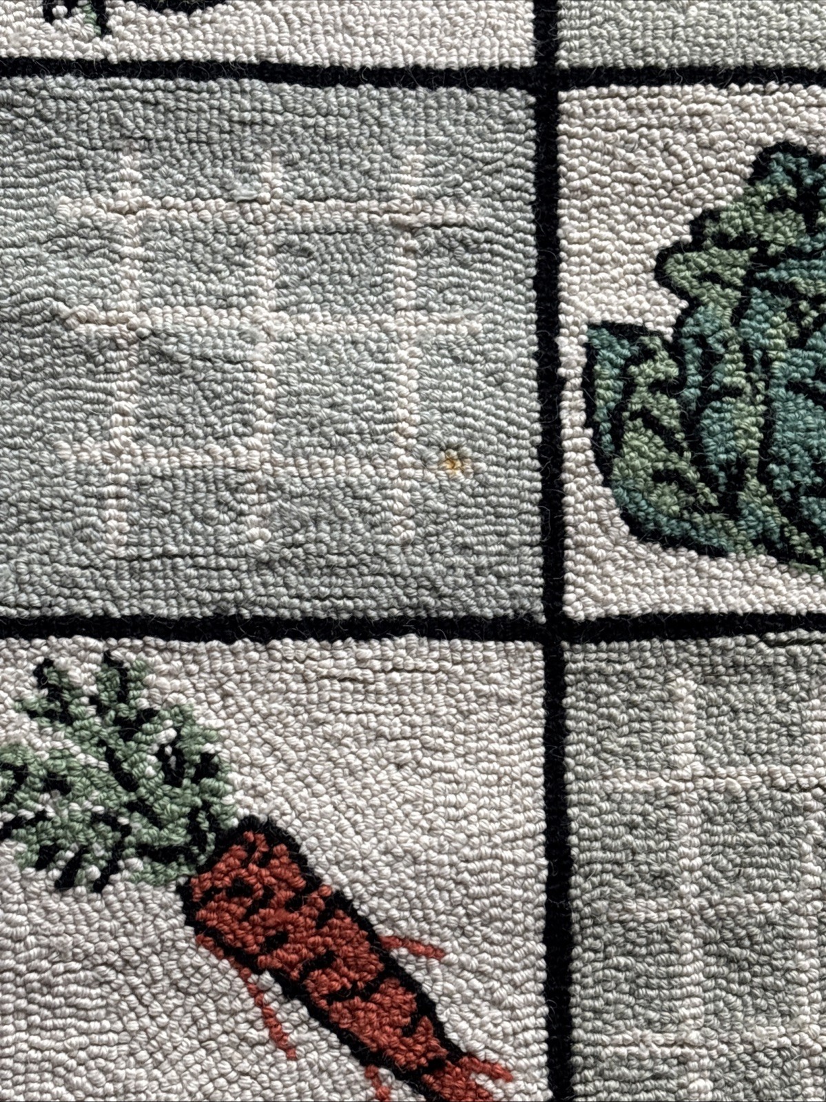 Claire Murray * Vegetables Garden RUNNER * 100% Wool Hand-made Rug 24x65