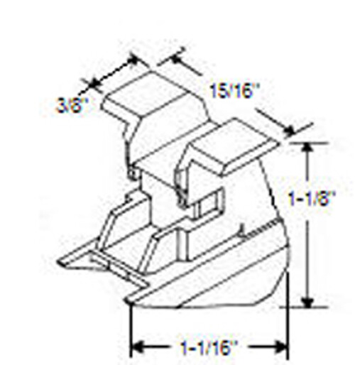 STB Bottom Guide for Window Channel Balances, Unattached