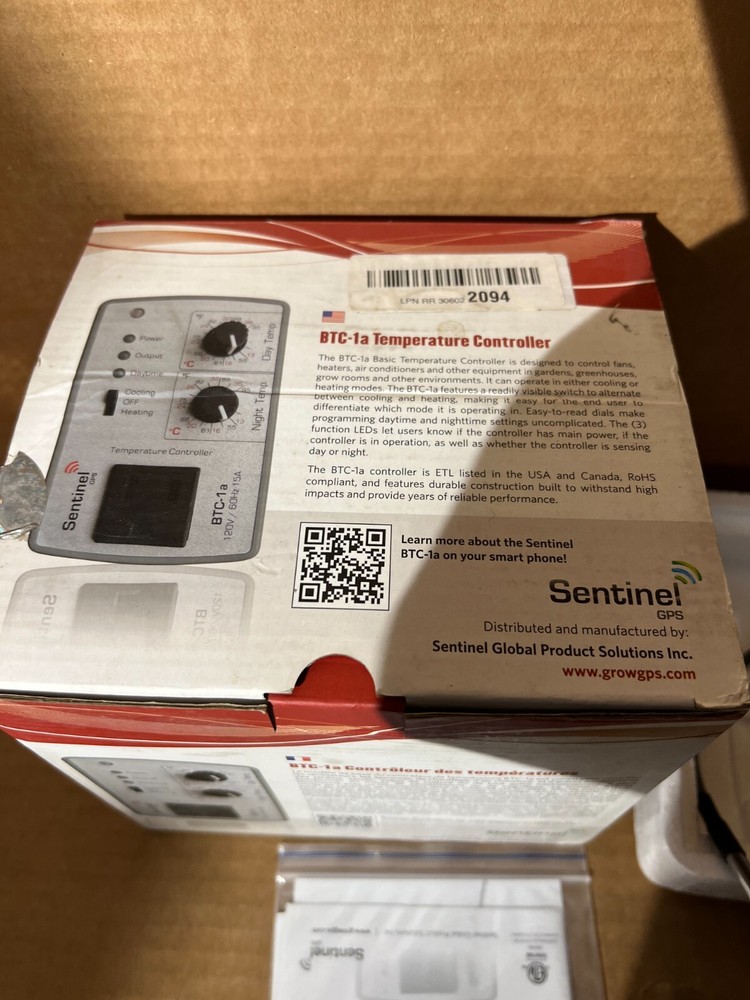 Sentinel GPS BTC-1a WM Basic Wall Mount Temperature Controller