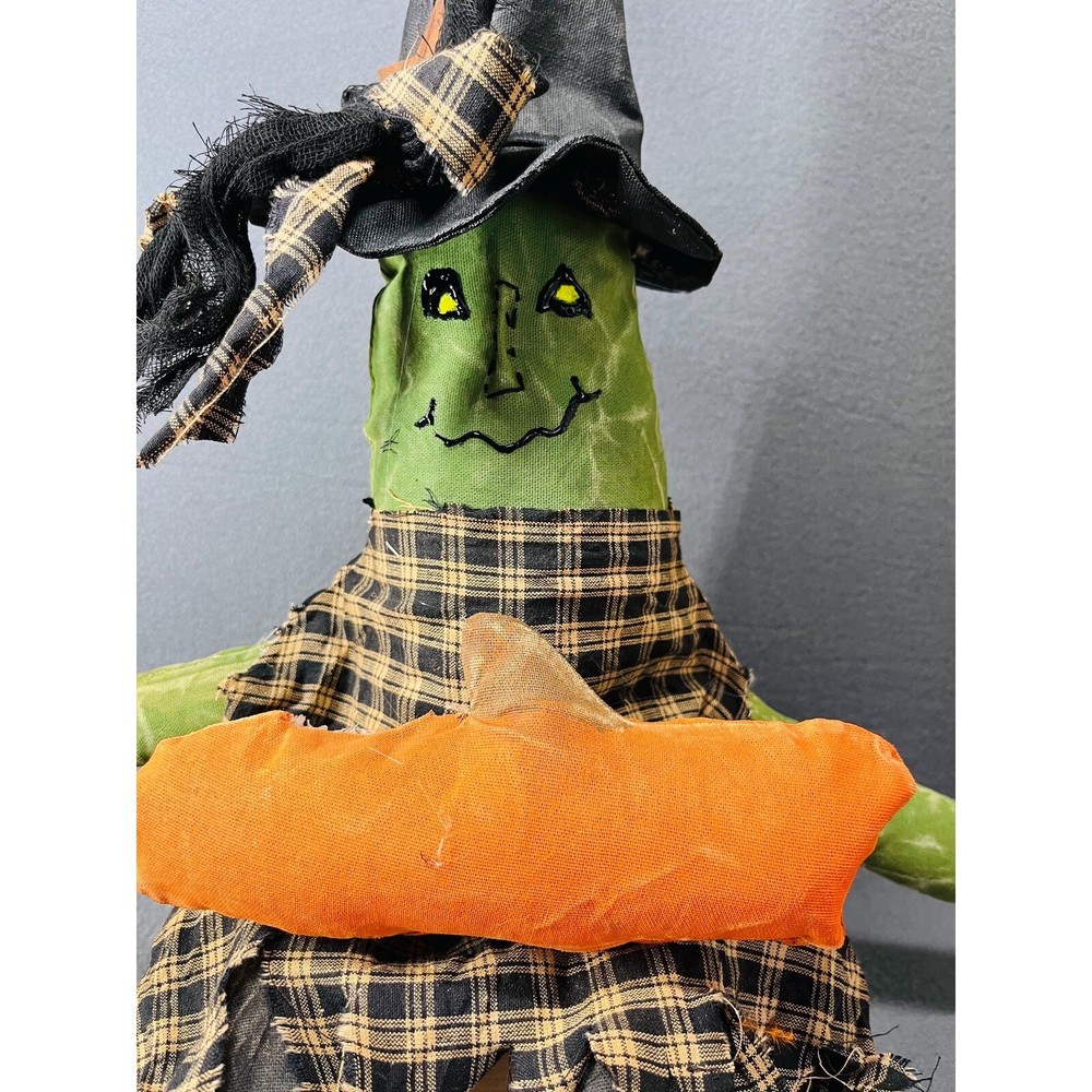 Rustic Handmade Witch Doll Wanda – Unique Halloween Decor