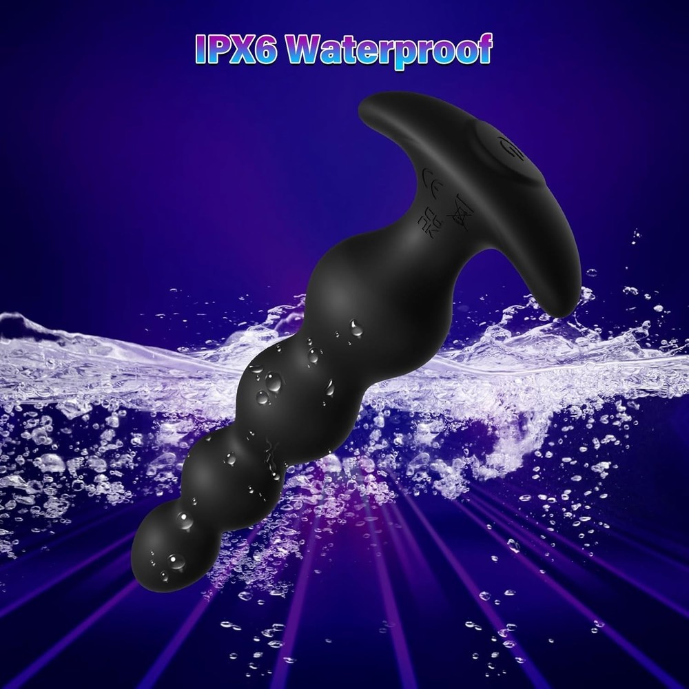 Silicone Prostate Massager with 9 Vibrating Modes USB Rechargeable Waterproof