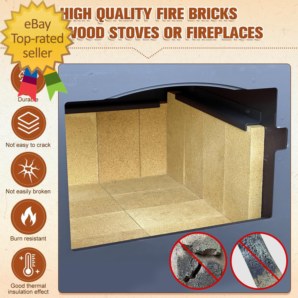 Fire Bricks Firebrick High Temperature Insulated Firebricks for Wood Stoves