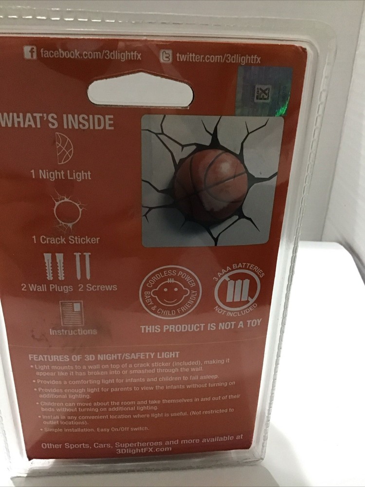 3-D Deco Light 3- D Crack Sticker Night Light