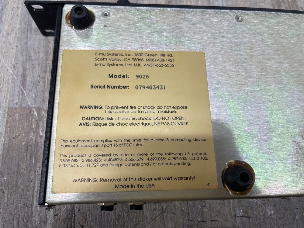 E-Mu Systems Proteus FX 9026 Synth Module NO ADAPTER