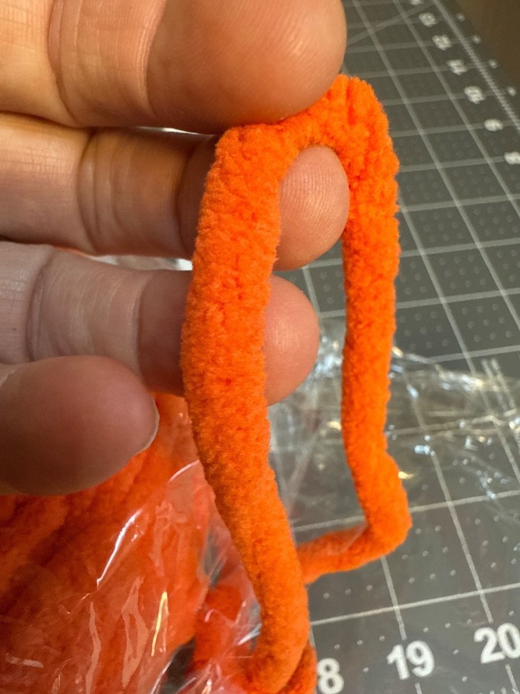 Chenille Skein Chunky Orange 100% Polyester Yarn Crafting & Knitting Projects