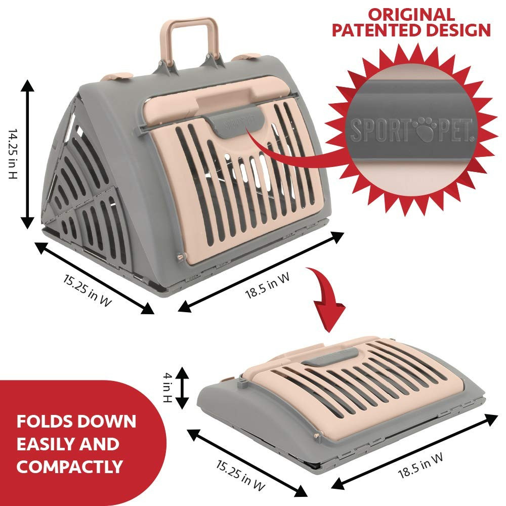 Sport Pet Cat Carrier with Bed, Foldable Cat Travel Carrier, Up to 25lbs new