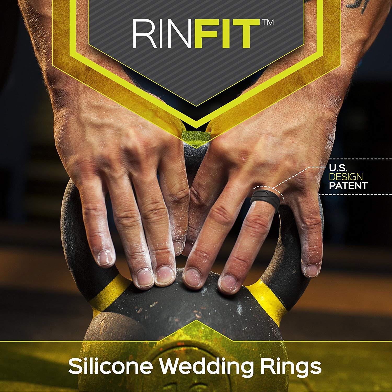 Silicone Rings for Men by RINFIT. 4Love Style. Soft & Comfortable Wedding Band