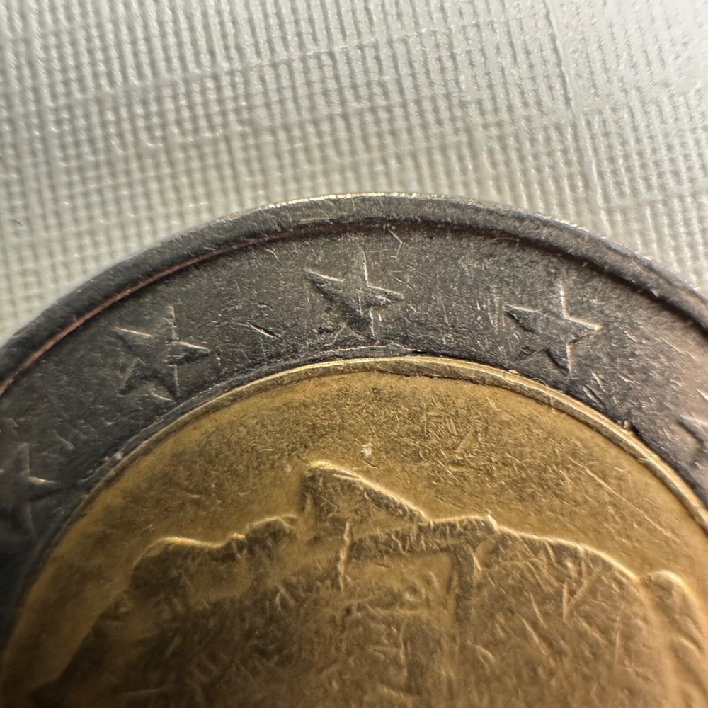 2 euro coin, Belgium, 2002. With Mint Errors