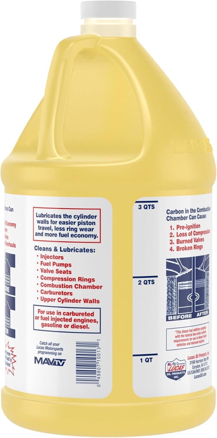 Lucas Oil 10013 1 Gallon Upper Cylinder Lubricant Fuel Treatment (4 PACK)