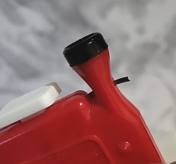 Vintage German Plastic Automatic Needle Threader Stand Case Miniature 2 Chimneys