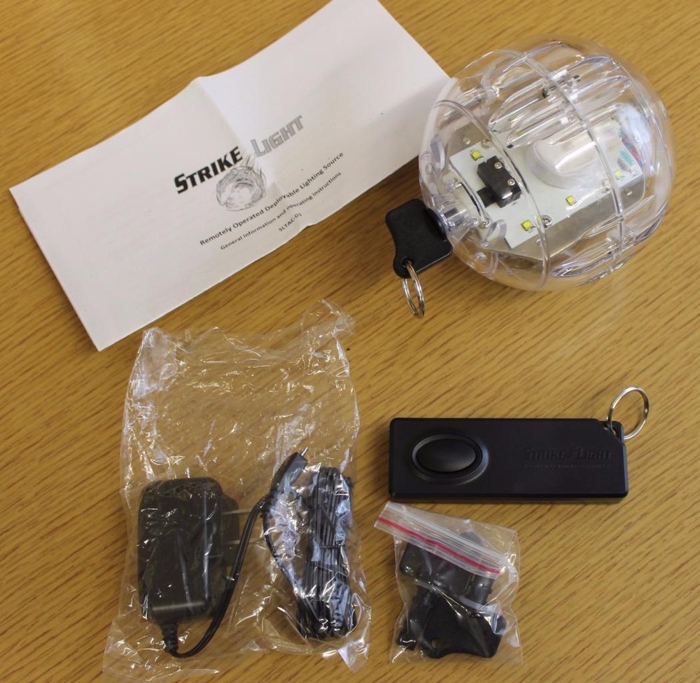STRIKE LIGHT Tactical Rechargeable Throw Ball Cree LED Remote Operation RUGGED