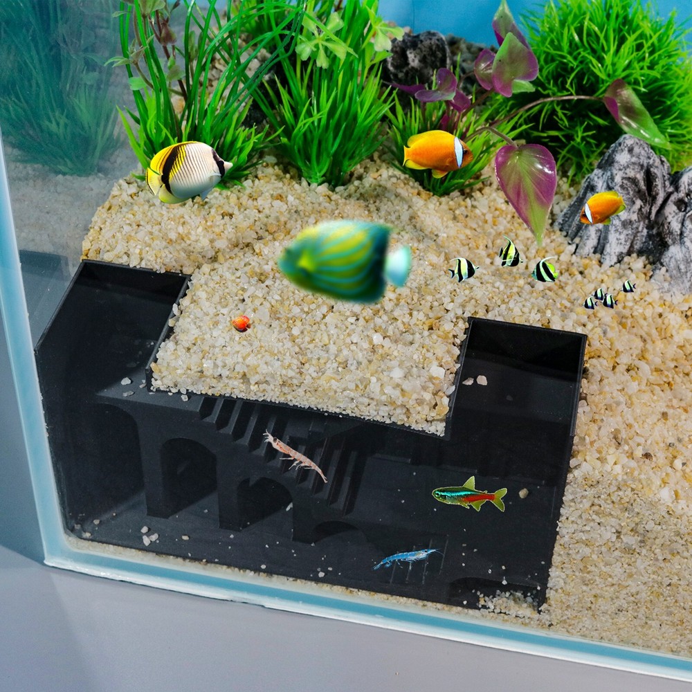 PLA 3D Print Rectangular Maze Underground Fish Tunnel Cave Aquarium Fish Decor