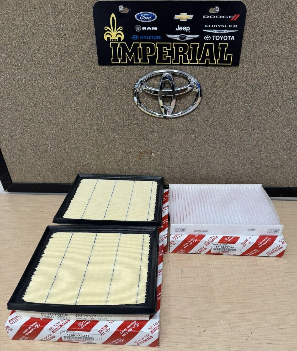 2022-2025 TOYOTA TUNDRA GENUINE OEM ENGINE AIR FILTERS (2) AND CABIN FILTER