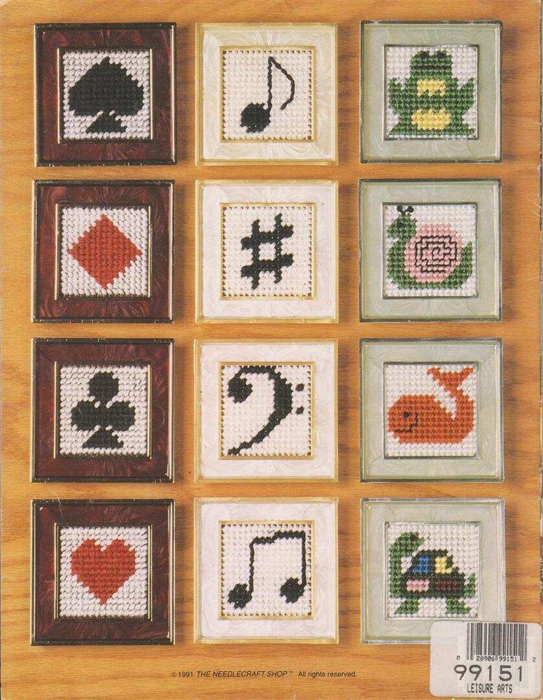 OOP!!! PLASTIC CANVAS QUICK STITCH COASTERS 20 MOTIFS