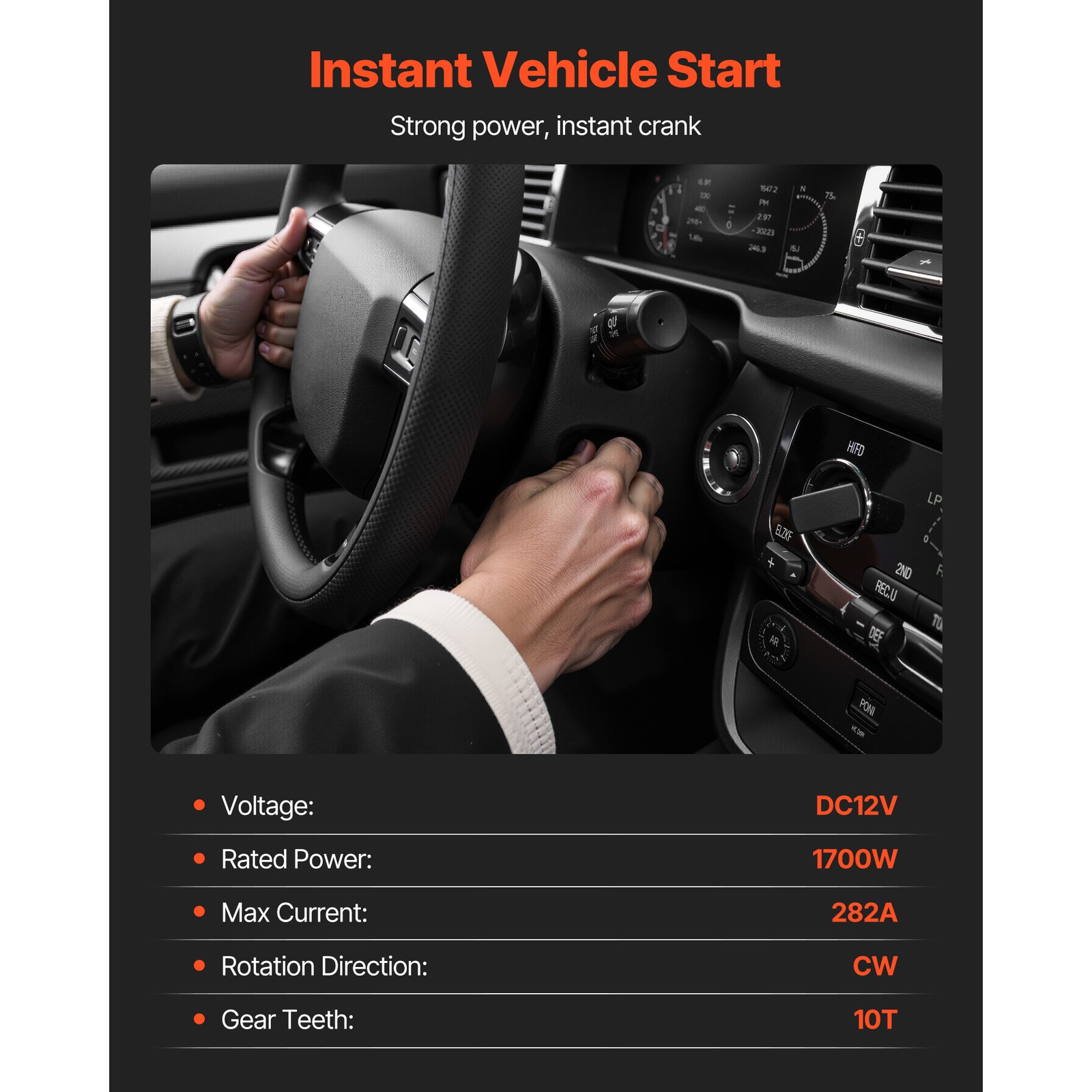 Starter Motor for Chevy Silverado GMC Sierra 1500 4.3L 5.3L 6.2L 2014-2018 10910