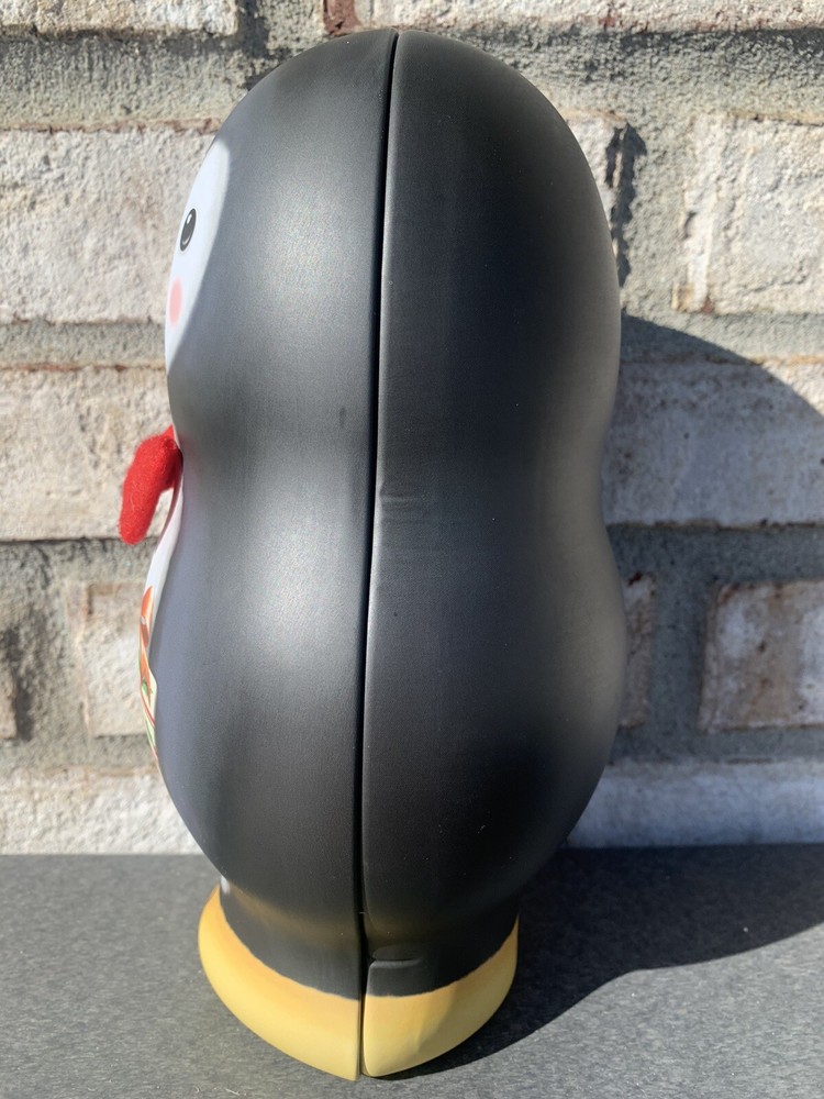 Penguin Christmas Tin 9" Tall