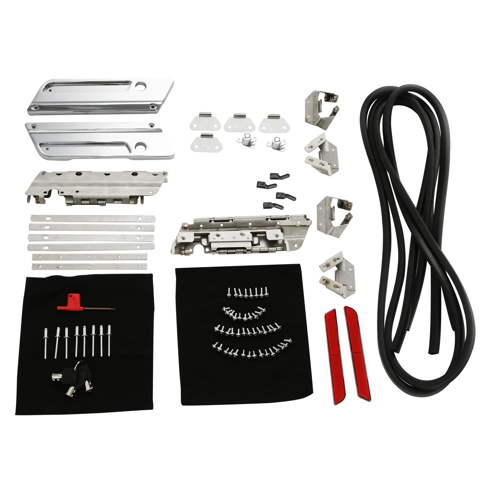 Hard Bag Saddlebag Hardware Latch Hinge Lock Kit For Harley Road King 1993-2013