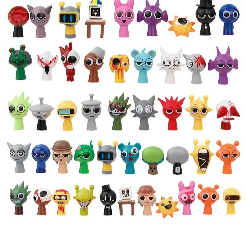 48pcs set Sprunki Model Toy Game Action Figures Toy Birthday Gift