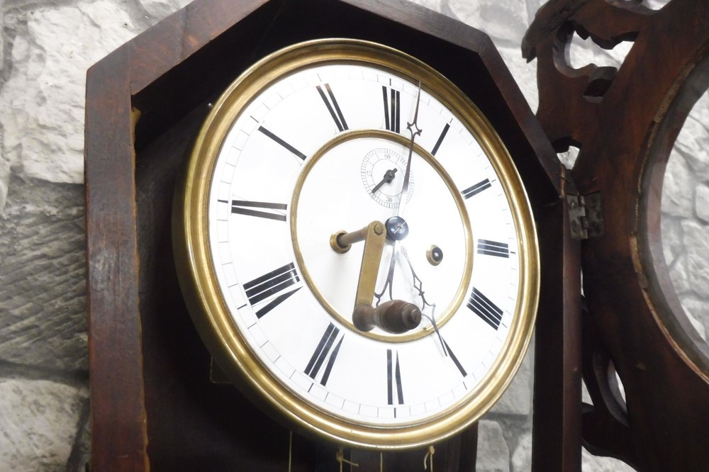 Antique German Wall Clock Black Forest Schwarzwalder Clock Regulator