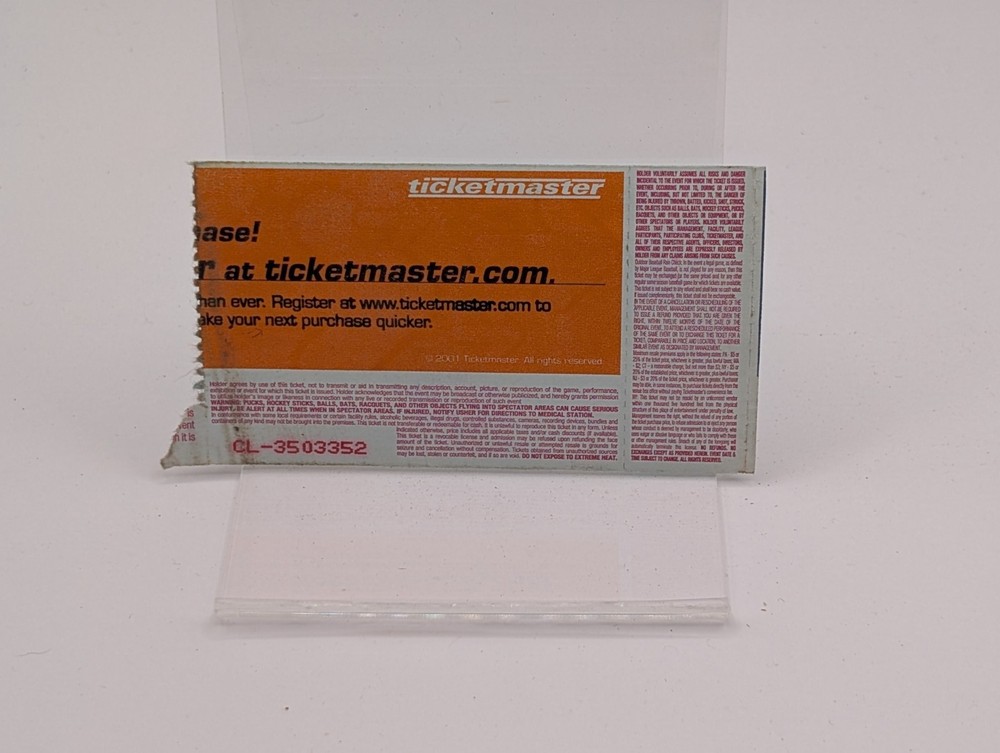 Wu Tang Clan 2002 CA ticket stub