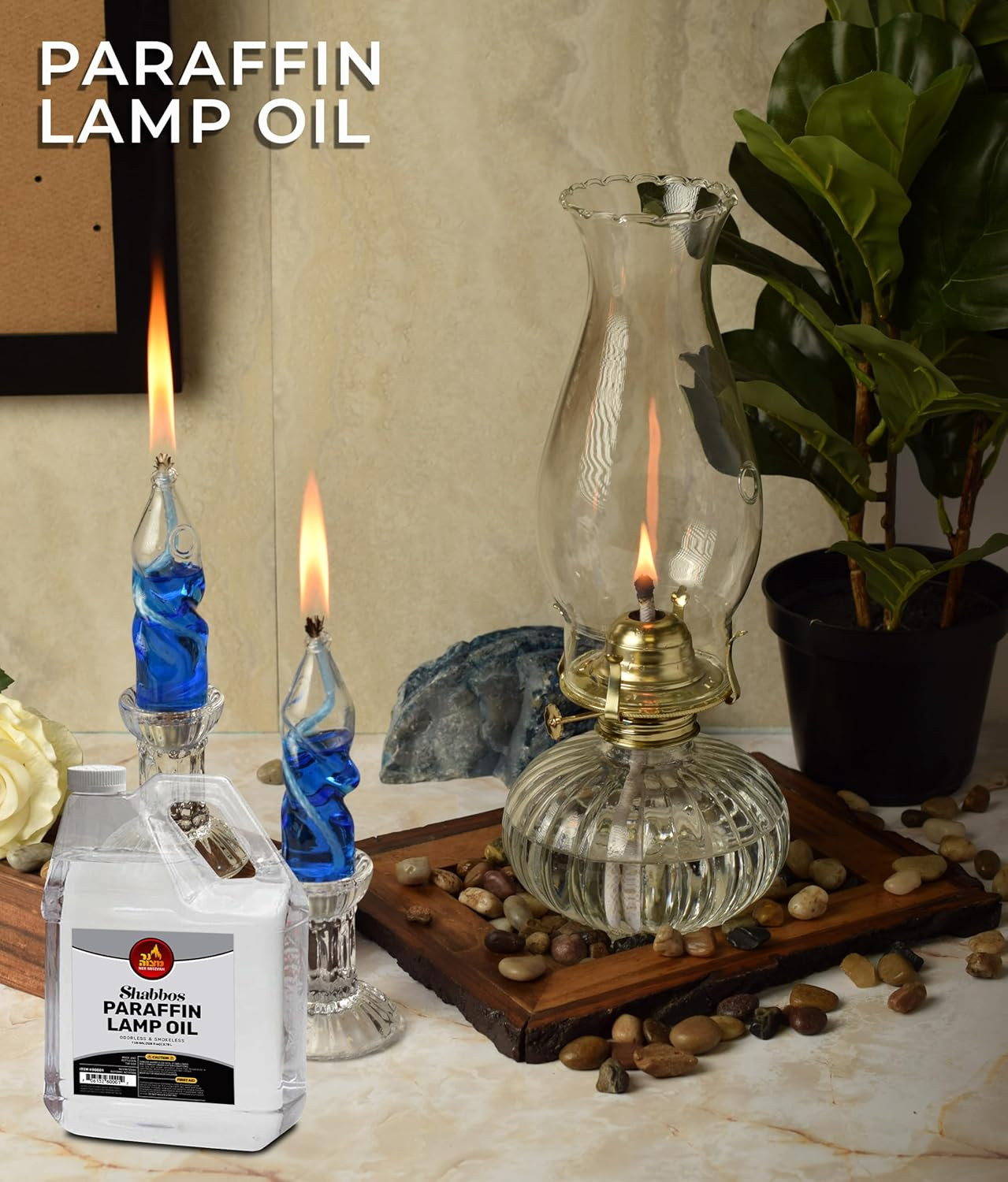 1 Gallon Paraffin Lamp Oil - Clear Smokeless, Odorless, Clean Burning Fuel