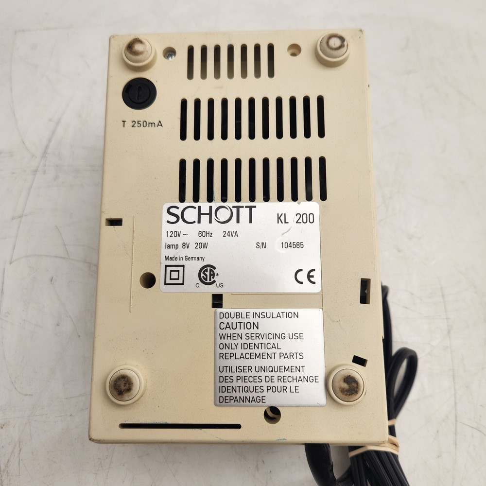 Zeiss Schott KL 200 Fiber Optic Illuminator Light Source | Pre-Owned, Untested