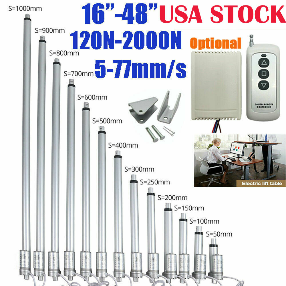 DC12V 2000N 120N 250N 700N 900N Linear Actuator with Remote Control 16inch 40in