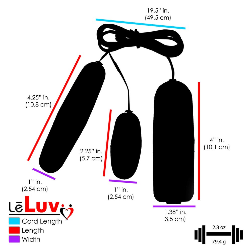 Vibrator Silver Bullet Double Probe LeLuv Multi-speed Two Eggs