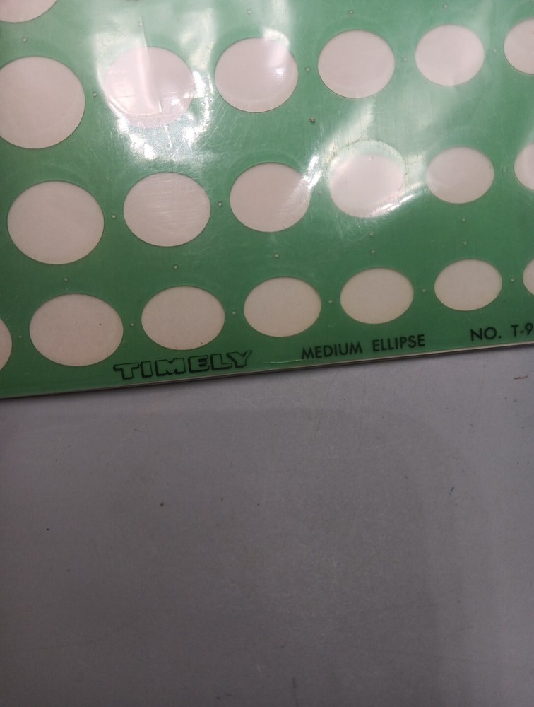 Timely No T-95-1 & 2 Medium Ellipse Circle Drafting Engineer Templates Drawing