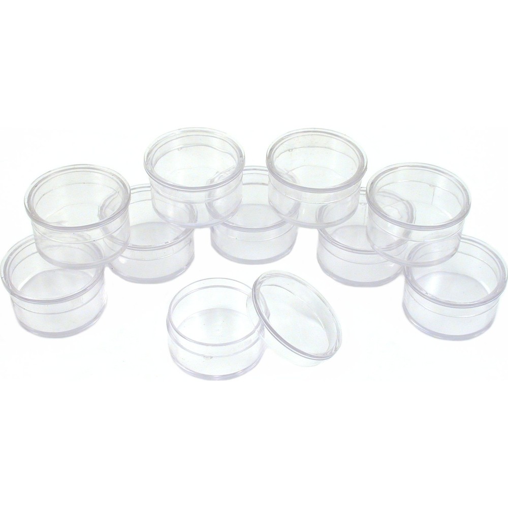35 Bead Clear Jars Round Rectangle Beading Storage Container Containers