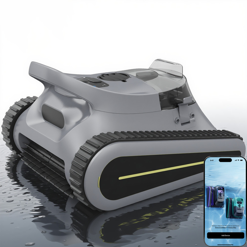Automatic Pool Robot, Cordless Robotic Pool Cleaner, Pool Cleaning Robot，4800GPH
