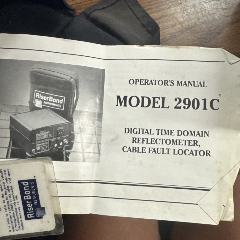 RISER BOND DIGITAL M-TDR MODEL: 2901C KIT WITH CASE & Manual *UNTESTED* bin10