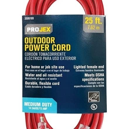 PROJEX EXT CORD14/3 25FT