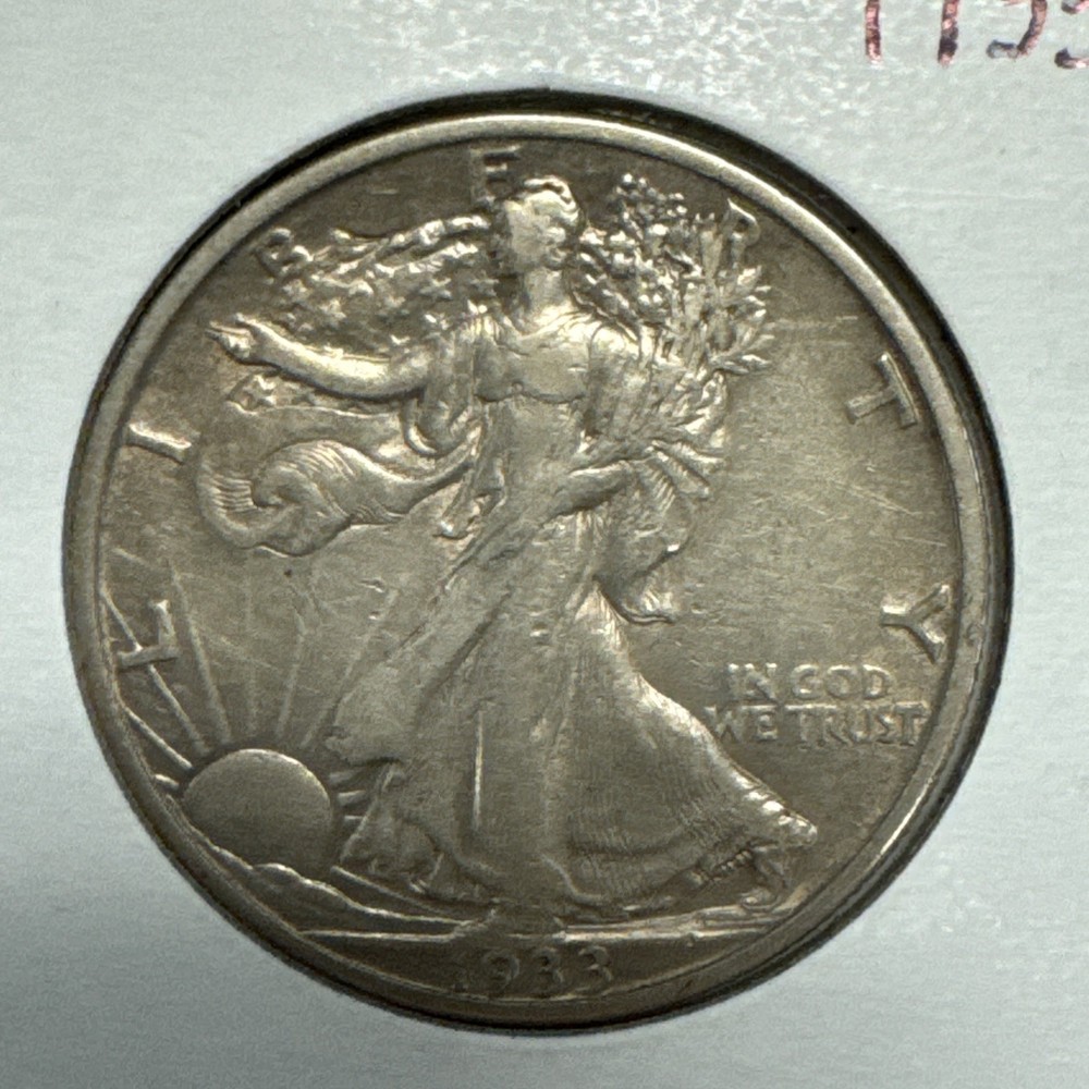 1933-S Walking Liberty Half Dollar XF+