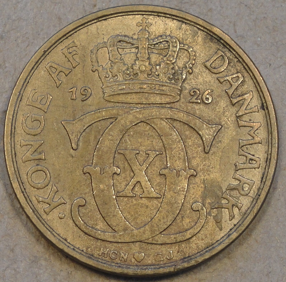 Denmark 1926 2 Kroner AU As Pictured