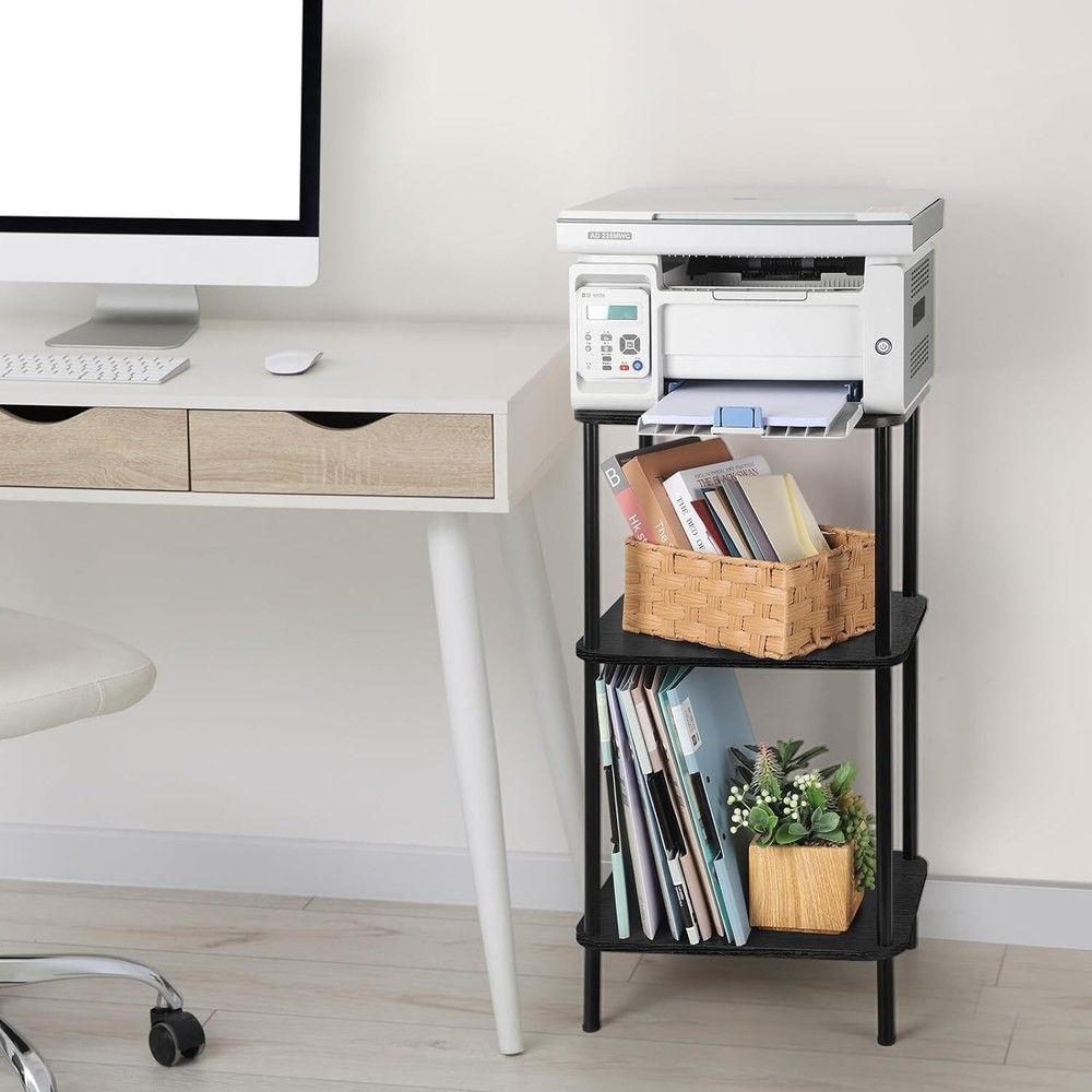 3 Tier End Table, Telephone Table, Narrow Side Table with Storage for Sofa Couch
