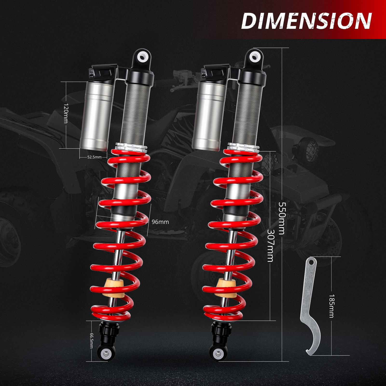 Stage 5 Performance Front & Rear Shocks Absorber Set For 09-14 POLARIS RZR 800 S