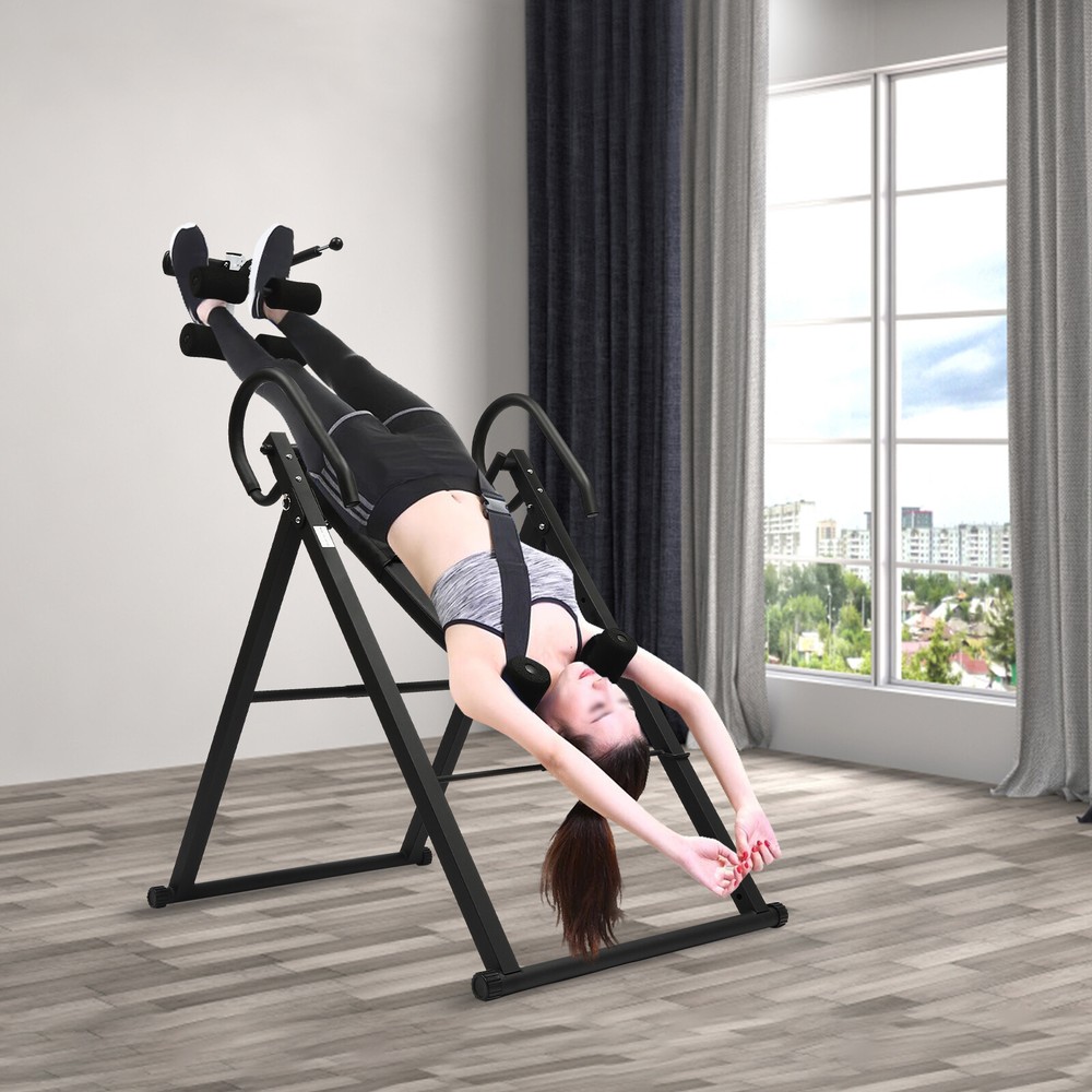 Inversion Table Teeter Machine Therapy Back Pain Relief Foldable Gravity Fitness