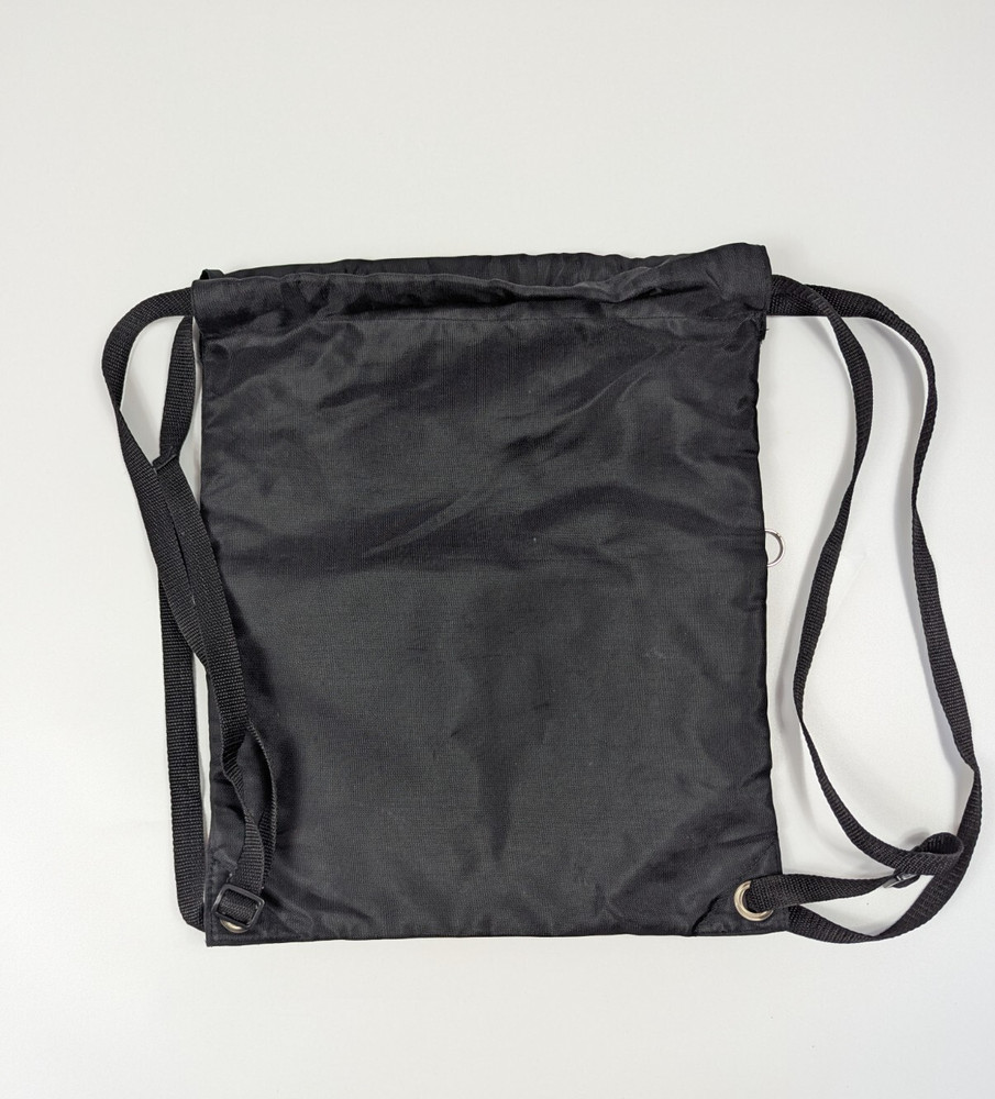 Gitano Sport Drawstring Cinch Backpack Vintage 90s Y2K Dark Gray/Black EUC
