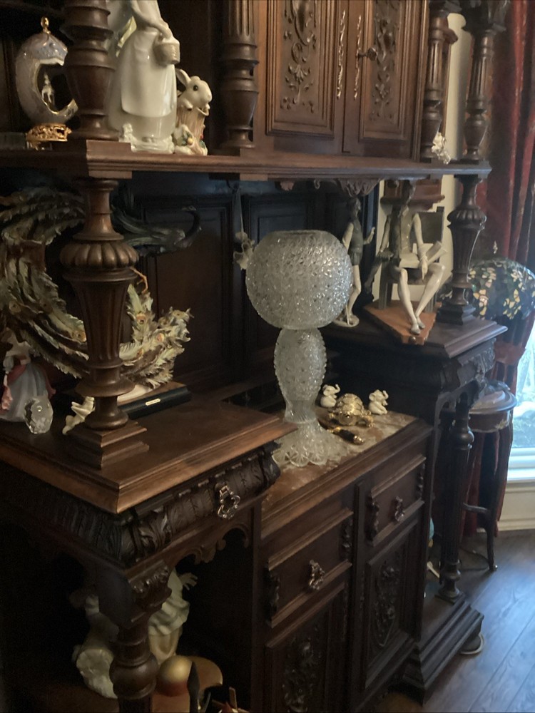 French Renaissance Carved Antique Server Sidebar