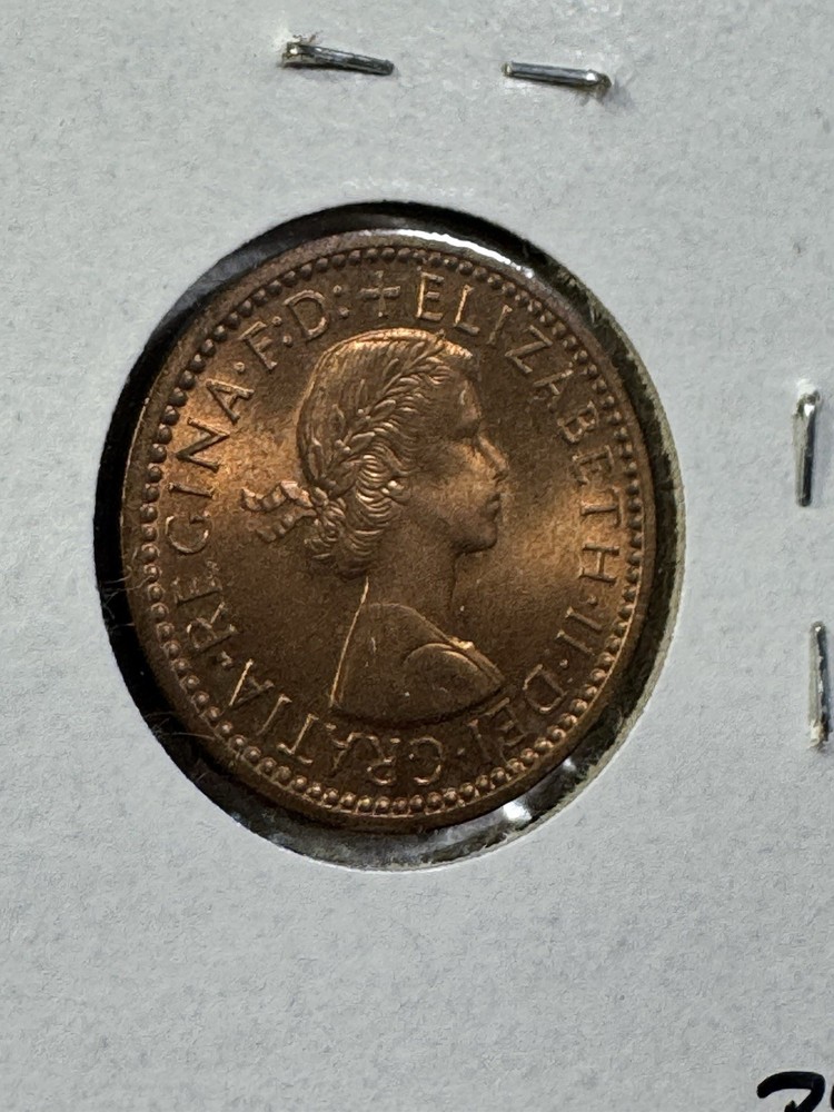 1955 Great Britain Farthing Bronze Coin