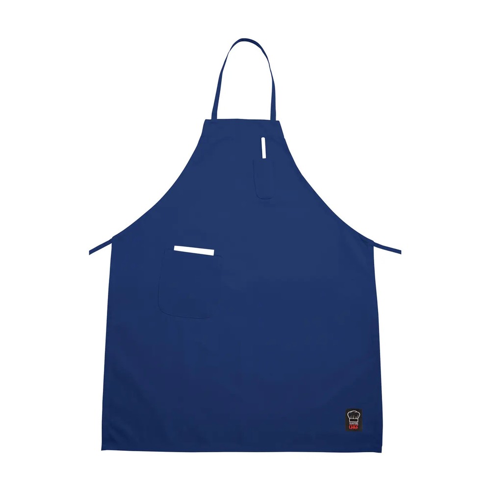 Winco BA-PBL Blue Full Length Bib Apron