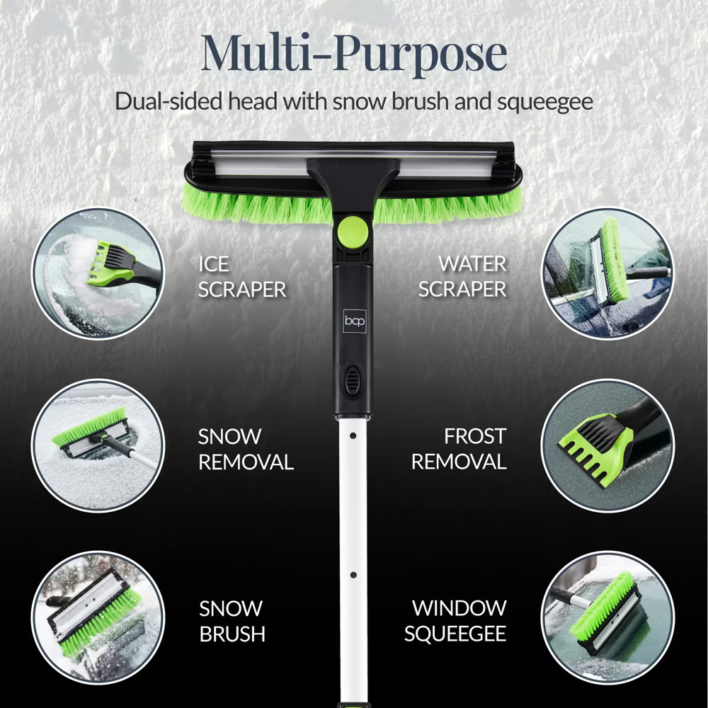 Best Choice Products 39" Extendable Snow Brush with Squeegee & Ice Scraper,