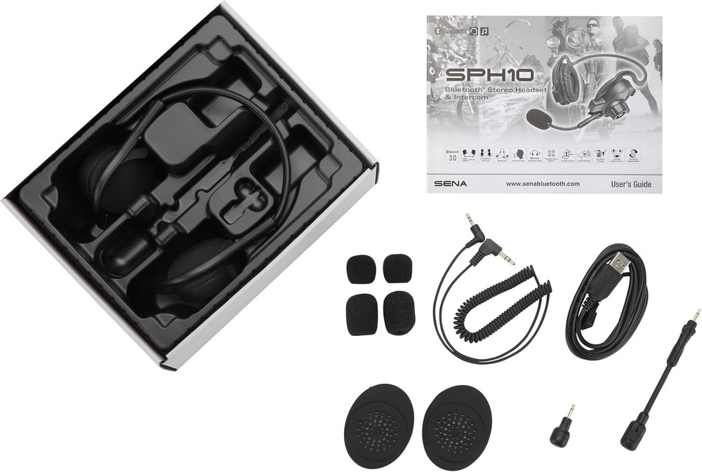 Outdoor Sports Bluetooth Stereo Headset/Intercom, Black