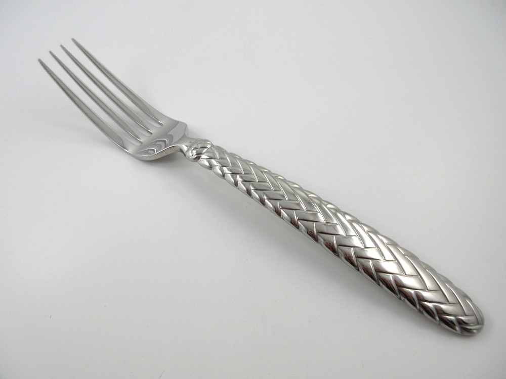 Ralph Lauren EQUESTRIAN BRAID Dinner Fork (s) Glossy Flatware Japan  8"