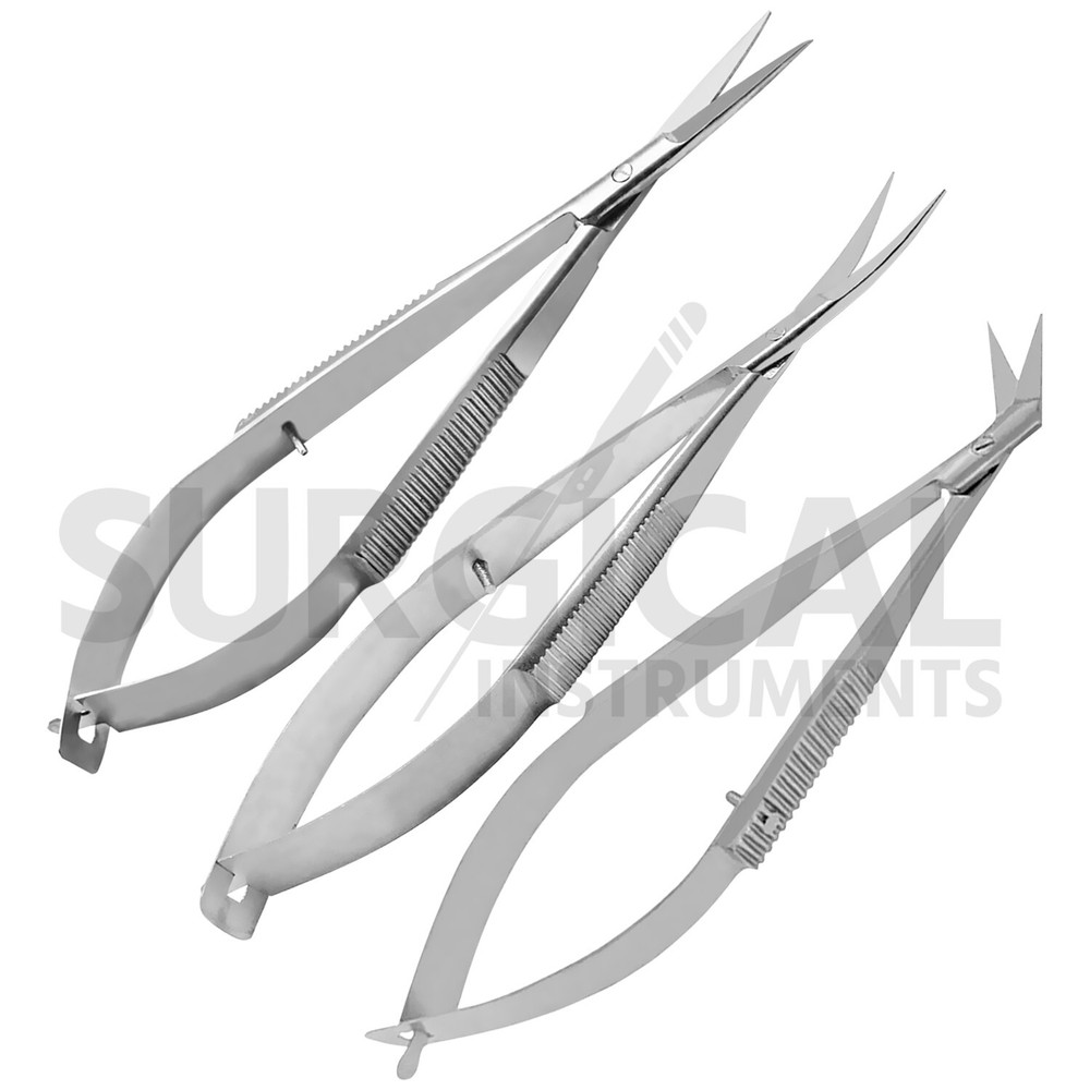 3 Pcs Microsurgical Dissection Scissors Ophthalmic & Lab Instruments German Gr