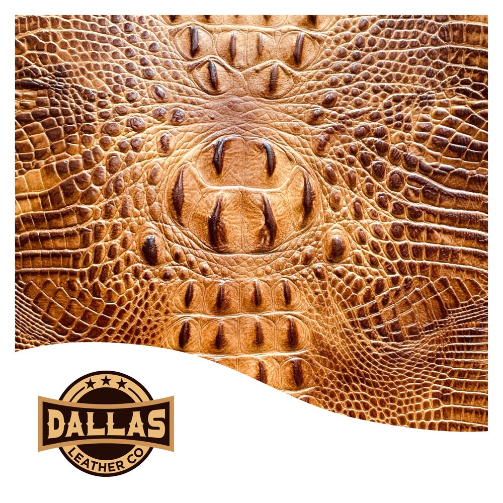 Embossed Leather Cuts | Alligator Saddle Pre-Cut Sheets Select Size | DLCo
