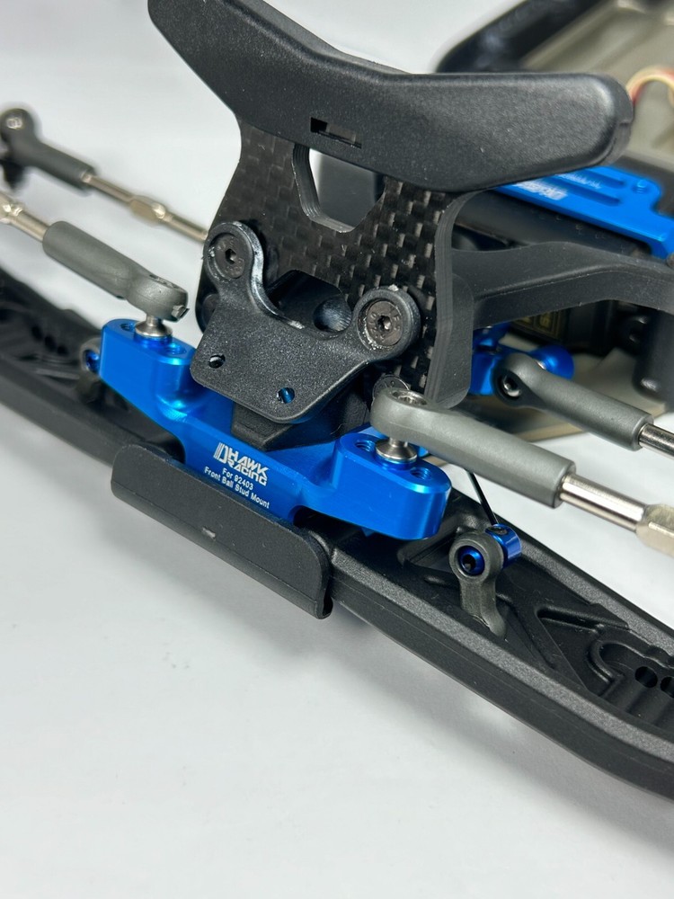 RC10B7 Dhawk Aluminum Front Ball Stud Mount Black For Team associated B7 B7D